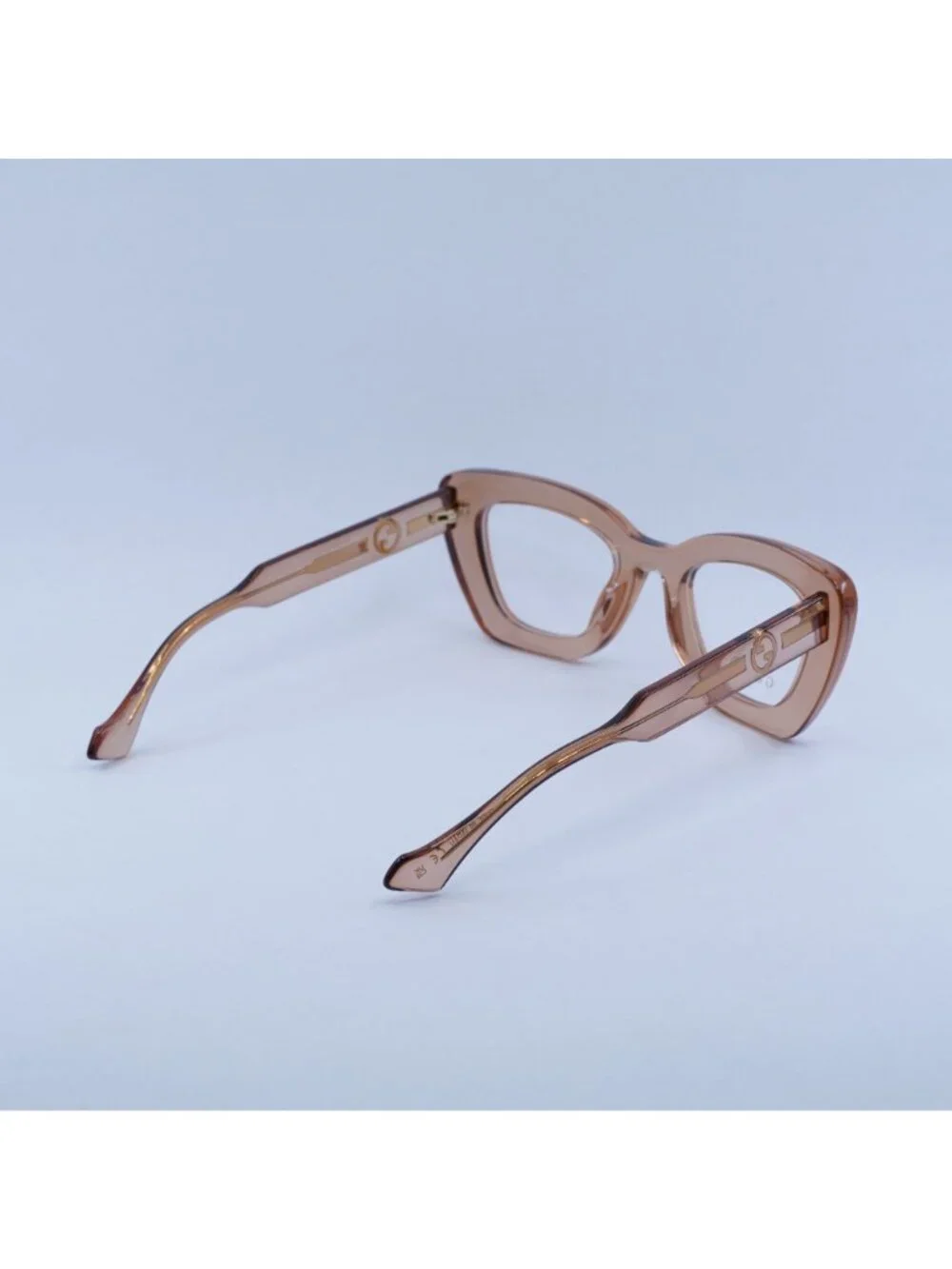 Gucci GG1555O 004 Eyeglasses Brown 50mm Cat Eye Frame